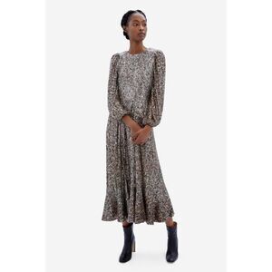 Jonathan Simkhai Emmy Gold Sequined Cocktail midi Dress XS